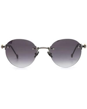 Yohji Yamamoto Round-Frame Sunglasses - Black