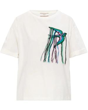 Akep Embroidered-Patch Cotton T-Shirt - White