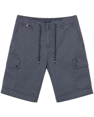 Mason's Drawstring Cargo Shorts - Blue
