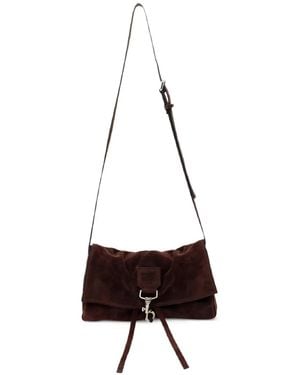 RADICA STUDIO La Bisaccia Suede Shoulder Bag - White