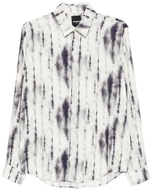 Patrizia Pepe Hemd mit Batikmuster - Weiß