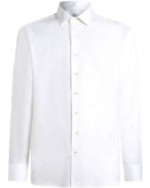 Etro Paisley-Jacquard Shirt - White