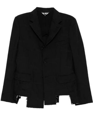 Comme des Garçons Asymmetric-Hem Blazer - Black