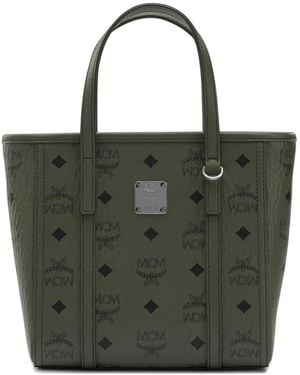 MCM Logo-print tote bag - Grün