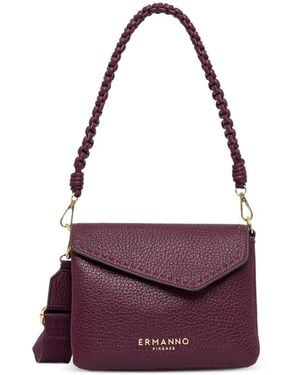 ERMANNO FIRENZE Bolso De Hombro Con Asa Trenzada - Morado