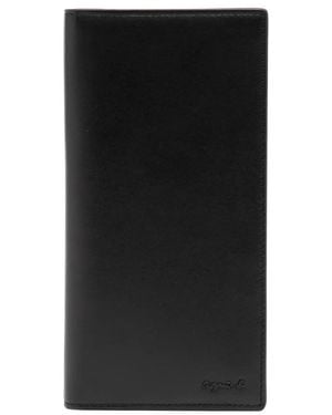 agnès b. Leather Long Wallet - Black