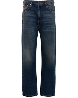 MSGM Logo-Patch Jeans - Blue