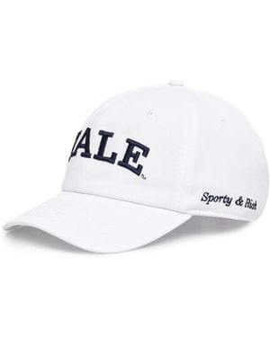 Sporty & Rich Yale Classic Embroidered Cap - White
