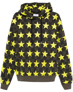 Off-White c/o Virgil Abloh Star-Print Arrows Motif Hoodie - Green