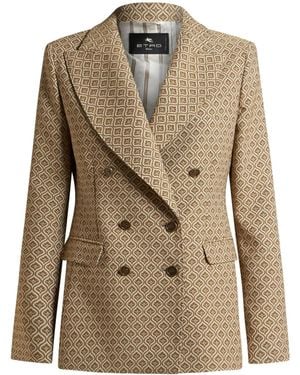 Etro ジャカード ジャケット - ナチュラル