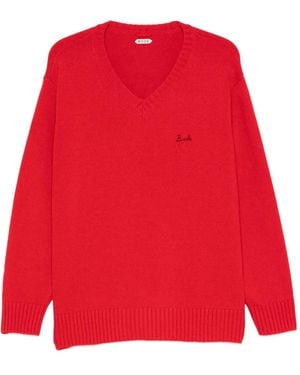 Bode Jersey Con Logo Bordado - Rojo