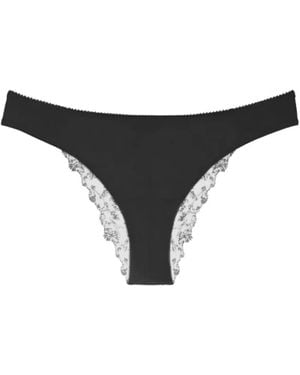 La Perla Lace-Panel Briefs - Black