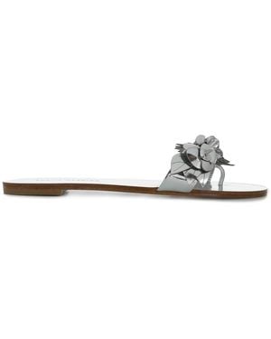 Sophia Webster Lilico Floral-Appliqué Sandals - White