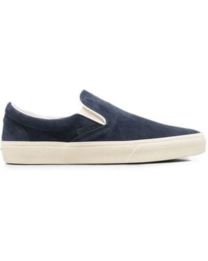 Tom Ford Round-Toe Slip-On Loafers - Blue