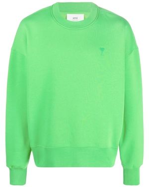 Ami Paris T-Shirt Ami De Coeur Oversize - Verde
