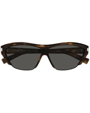 Saint Laurent ロゴ サングラス - ブラック