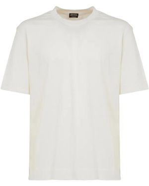 ZEGNA Crew-Neck Short-Sleeve T-Shirt - White