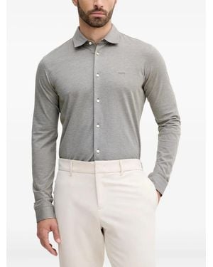 BOSS Embroidered-Logo Shirt - Gray
