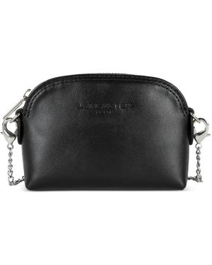 Lancaster Logo-Stamp Chain-Link Clutch Bag - Black