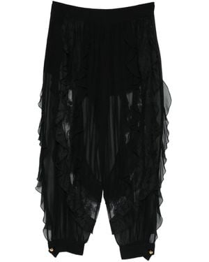 Zimmermann Rebellion Ruffled Lace Pants - Black