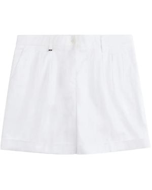Fay Pleated Shorts - White