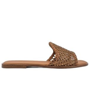 Le Silla Sandales Gilda À Ornements En Cristal - Brown