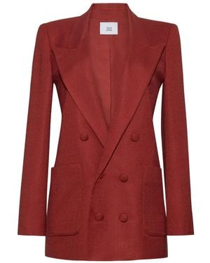 Adam Lippes Double-Breasted Blazer - Red