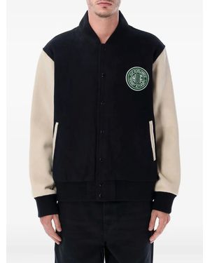 Huf Global Transit Varsity Jacket - Black