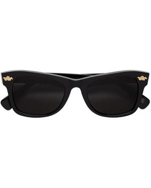 Marni Lunettes De Soleil Carrées À Plaque Logo - Black