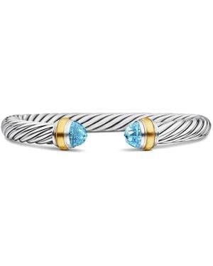 David Yurman 14Kt And Sterling Classic Cable Bracelet (7Mm) - White