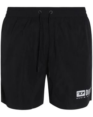 DIESEL X Division ロゴ トランクス水着 - ブラック
