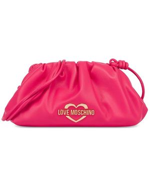 Love Moschino Logo-Plaque Crossbody Bag - Pink