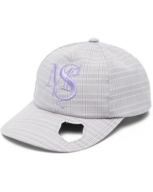 MASU Plaid Cap - White