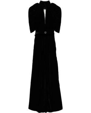 Saiid Kobeisy Velvet Jumpsuit - Black