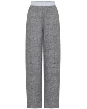 Rabanne Gerade Hose Mit Elastischem Bund - Grau