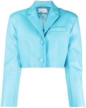 GIUSEPPE DI MORABITO Single-Breasted Cropped Blazer - Blue