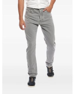 Brunello Cucinelli Logo-Patch Jeans - Grey