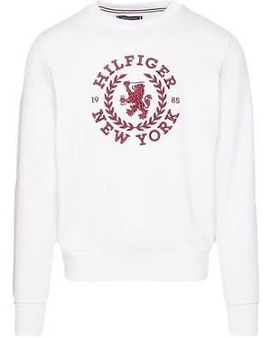 Tommy Hilfiger Logo-Embroidered Sweatshirt - White