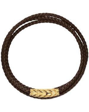 David Yurman 18K yellow gold Chevron Triple Wrap bracelet - Metálico