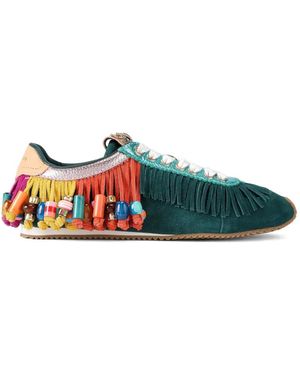 Kurt Geiger Beaded Tassel Trainers - Green