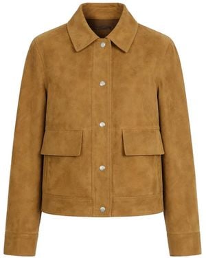 Yves Salomon Double-Sided Lambskin Jacket - Natural