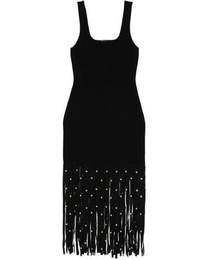 Jonathan Simkhai Fringed Studded Dress - Black