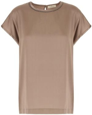 Panicale Eiffel Trim Top - Brown
