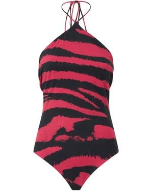 Roberto Cavalli Striped Bodysuit - Red