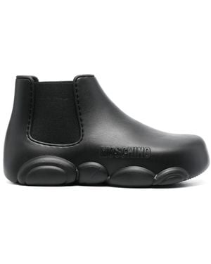 Moschino Gummy 40Mm Logo-Embossed Ankle Boots - Black