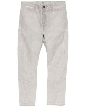 69 by Isaac Sellam Four-Pocket Textured-Finish Trousers - Grey