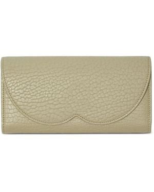 Burberry Chess Continental Leather Wallet - Grey