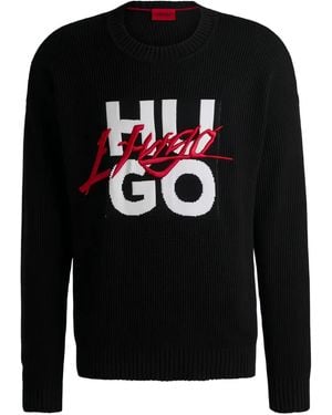 HUGO Semou Crew-Neck Sweater - Black