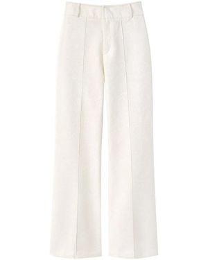 D'Estree Yoshi Jacquard Trousers - White