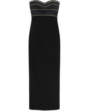 Versace Studded Strapless Maxi Dress - Black